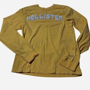 Hollister Mens M Thick Varsity Letters Tshirt 90s 00s Y2K Embroidered Logo